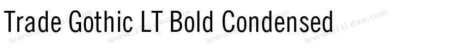 Trade Gothic LT Bold Condensed No. 20字体转换